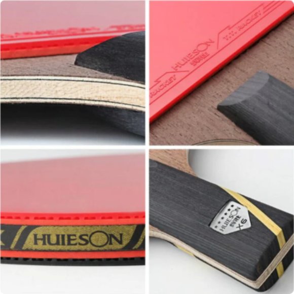 2pc Ping Pong Rackets Set 5 Star Offensive Table Tennis Racket with Fine Contr - Picture 3 of 15